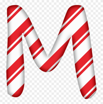 Capital Letter M - Candy Cane Letter O Capital Letter M - Candy Cane Letter O