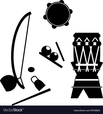 capoeira instruments silhouette set capoeira instruments silhouette set