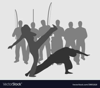 capoeira roda game silhouette