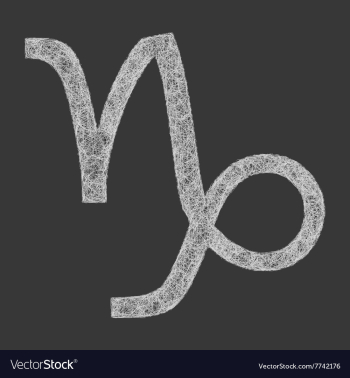 Capricorn zodiac sign line art vector image Capricorn zodiac sign line art vector image