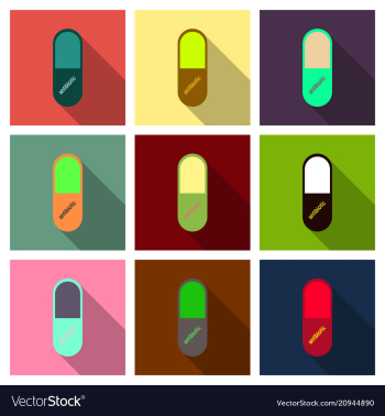 Capsules info graphic painkillers antibiotics vector image Capsules info graphic painkillers antibiotics vector image