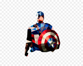 Captain America Wolverine Polygon Art Superhero - Diamond stitching American captain 
