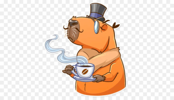 Capybara Clip art Telegram Illustration Sticker - capybara pennant 