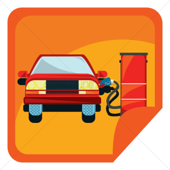 Car filling fuel sign Car filling fuel sign