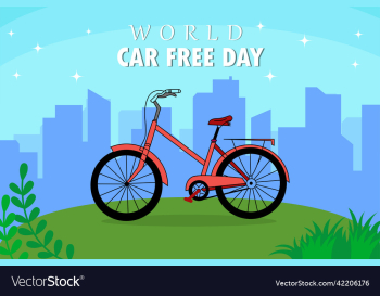 car-free day holiday banner or poster