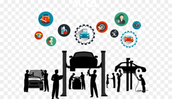 Car Motor Vehicle Service Automobile repair shop Maintenance, repair and operations - Vector car repair 