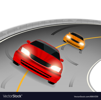 Car on road vector image Car on road vector image