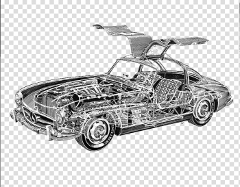 Car Porsche 904 Porsche 550 Mercedes-Benz, Black and white parts cool sports car transparent background PNG clipart
