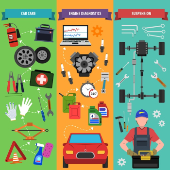 Car Service Banner Set Car Service Banner Set