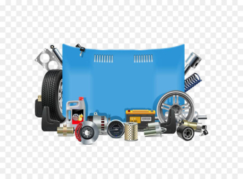 Car Stock illustration Illustration - Blue cloth auto parts high-definition deduction material 
