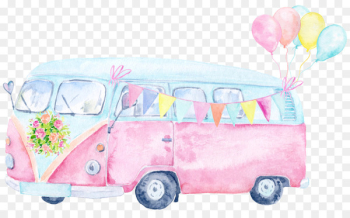 Car Watercolor painting Clip art - Graffiti Bus Car Watercolor painting Clip art - Graffiti Bus