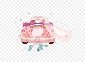 Car Wedding invitation Clip art - Romantic wedding cartoon Car Wedding invitation Clip art - Romantic wedding cartoon