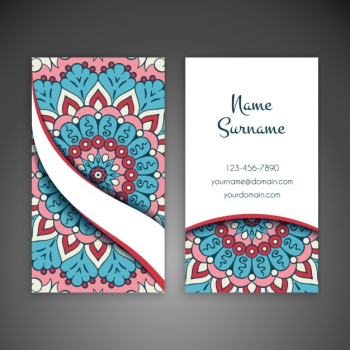 Card business in boho style