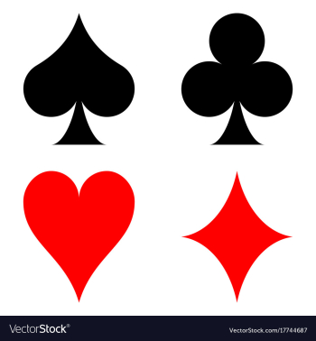 Card suits symbol of playing card suit vector image Card suits symbol of playing card suit vector image
