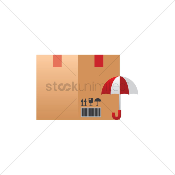 Cardboard box with umbrella Cardboard box with umbrella