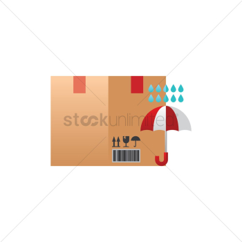 Cardboard box with umbrella Cardboard box with umbrella
