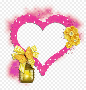 Cards - Pink Heart Frame Png