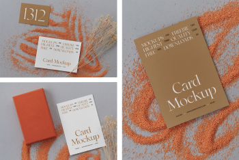 Cards with Twig Mockups Cards with Twig Mockups