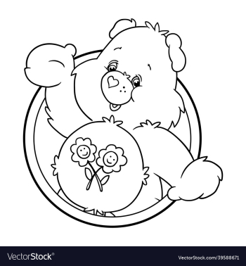carebears friend bear coloring page carebears friend bear coloring page