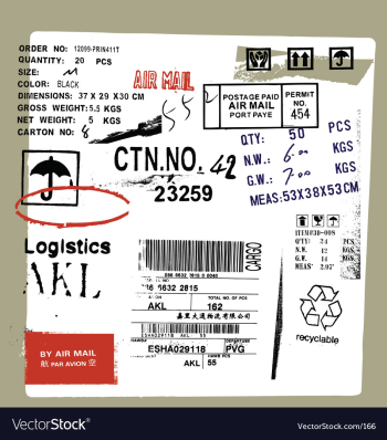 Cargo and freight signs vector image Cargo and freight signs vector image