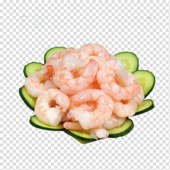 Caridea Vegetable Shrimp u867eu4ec1, Shrimp and cucumber transparent background PNG clipart