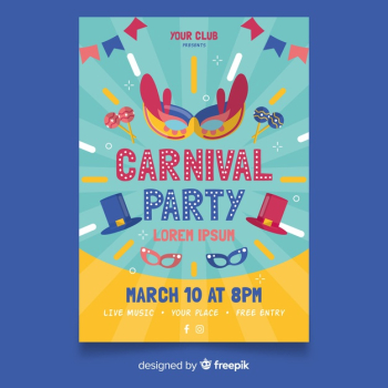 Carnival party flyer template Carnival party flyer template