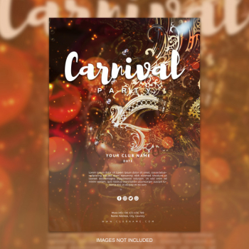 Carnival party poster template Free Psd Carnival party poster template Free Psd