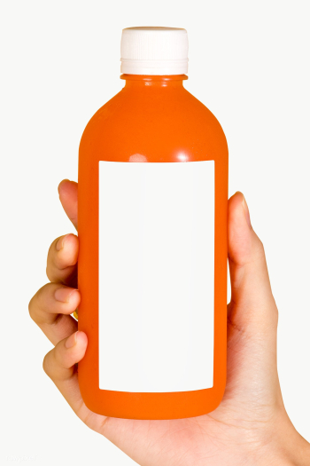 Carrot juice in a bottle with a mockup label | Free  transparent png - 2293449