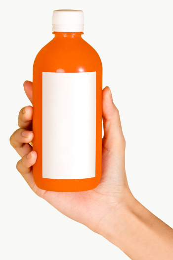 Carrot juice in a bottle with a mockup label | Free  transparent png - 2296698