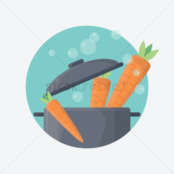 Carrots in cook-pot Carrots in cook-pot