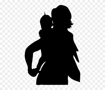 Carrying Baby, Back, Silhouette, Mom, Mother, Her, - Mother Carrying Baby Silhouette