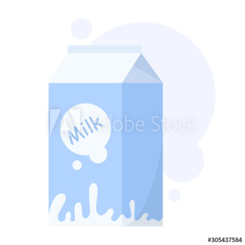 Carton of fresh organic cow milk Carton of fresh organic cow milk
