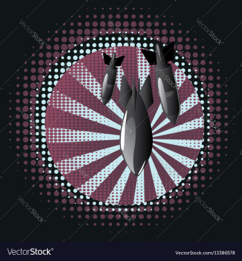 Cartoon air bomb vector image Cartoon air bomb vector image