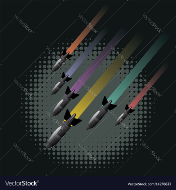 Cartoon air bomb vector image Cartoon air bomb vector image