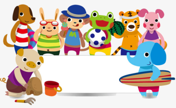 Cartoon Animal Farewell Party Border, Cartoon Clipart, Animal ...