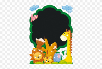 Cartoon Animal Group Image - Deco Sticker Jungle Tree Cartoon Animal Group Image - Deco Sticker Jungle Tree