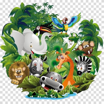 Cartoon Animal Jungle, jungle transparent background PNG clipart Cartoon Animal Jungle, jungle transparent background PNG clipart