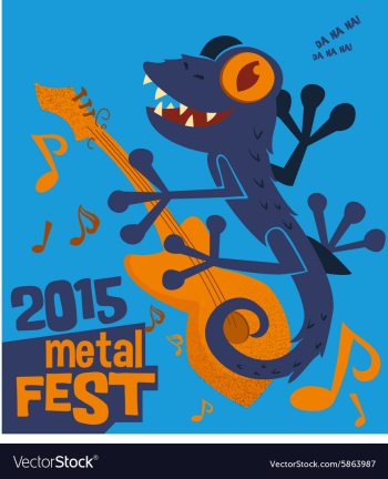 Cartoon animal music festival design vector image Cartoon animal music festival design vector image