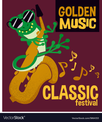 Cartoon animal music festival design vector image Cartoon animal music festival design vector image