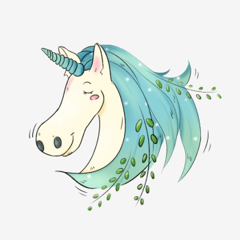 Cartoon Animated Unicorn Png Element, Png Element, Free Element ...