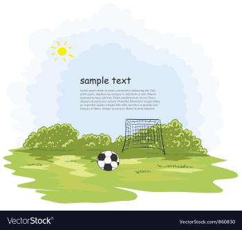 Cartoon background with soccer ball vector image Cartoon background with soccer ball vector image