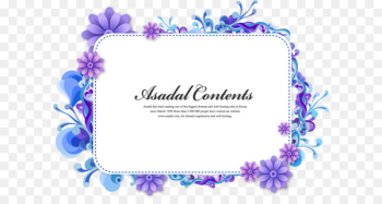 Cartoon beautiful purple flower border Cartoon beautiful purple flower border