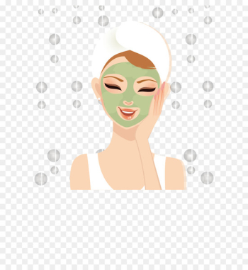 Cartoon Beauty Facial - Skin Beauty cartoon beauty face mask apply 