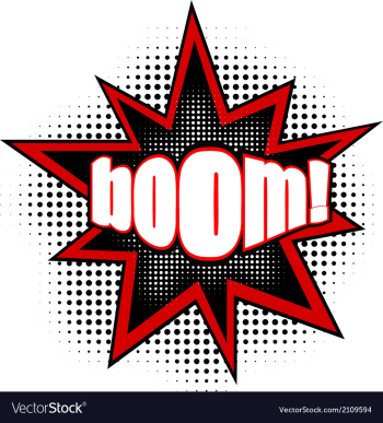 Cartoon boom vector image Cartoon boom vector image