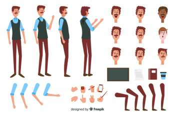 Cartoon boy character template Cartoon boy character template