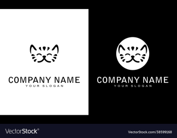 cartoon cat face creative design logo pet cartoon cat face creative design logo pet