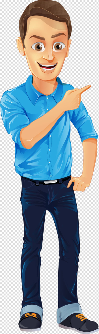 Cartoon Character Male, Business people, brown-haired male character transparent background PNG clipart