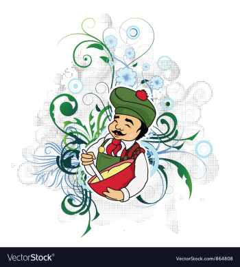 Cartoon chef vector image Cartoon chef vector image