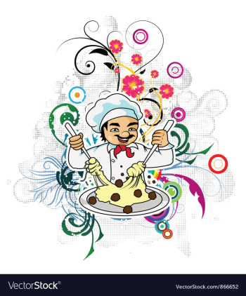 Cartoon chef vector image Cartoon chef vector image