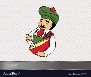 Cartoon chef vector image Cartoon chef vector image